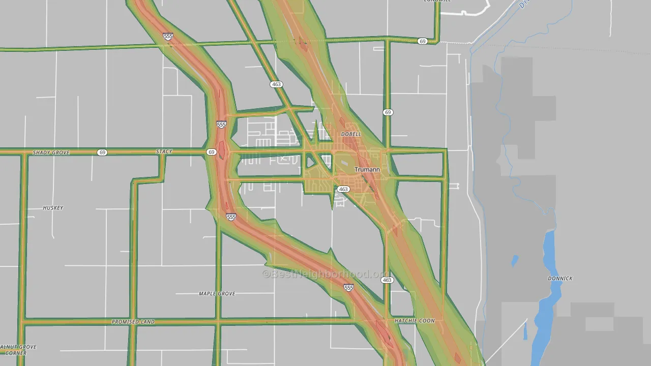 Trumann, AR Map of Noise Levels in Trumann
