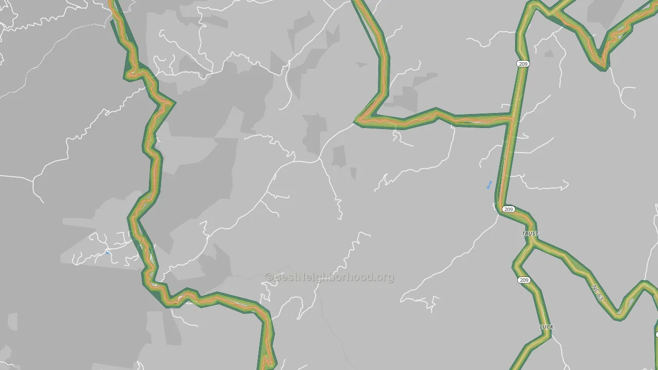 Trust, NC Map of Noise Levels in Trust