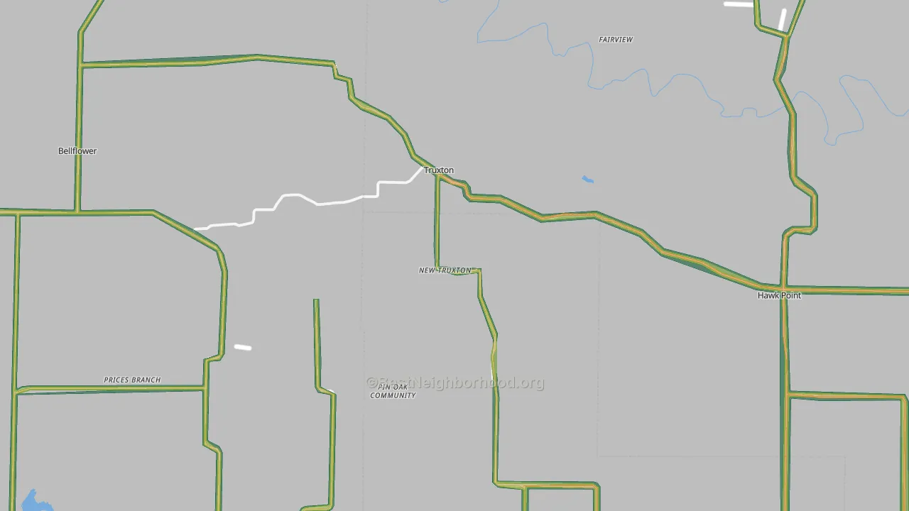 Truxton, MO Map of Noise Levels in Truxton