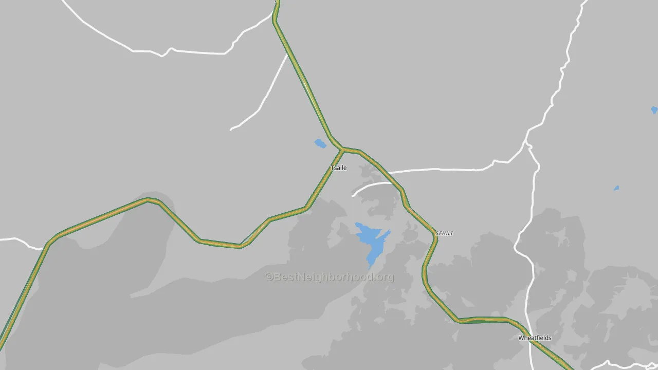 Tsaile, AZ Map of Noise Levels in Tsaile