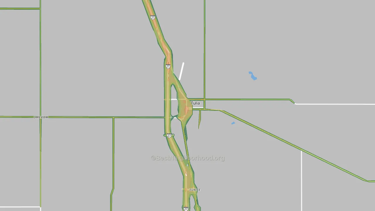 Tulia, TX Map of Noise Levels in Tulia