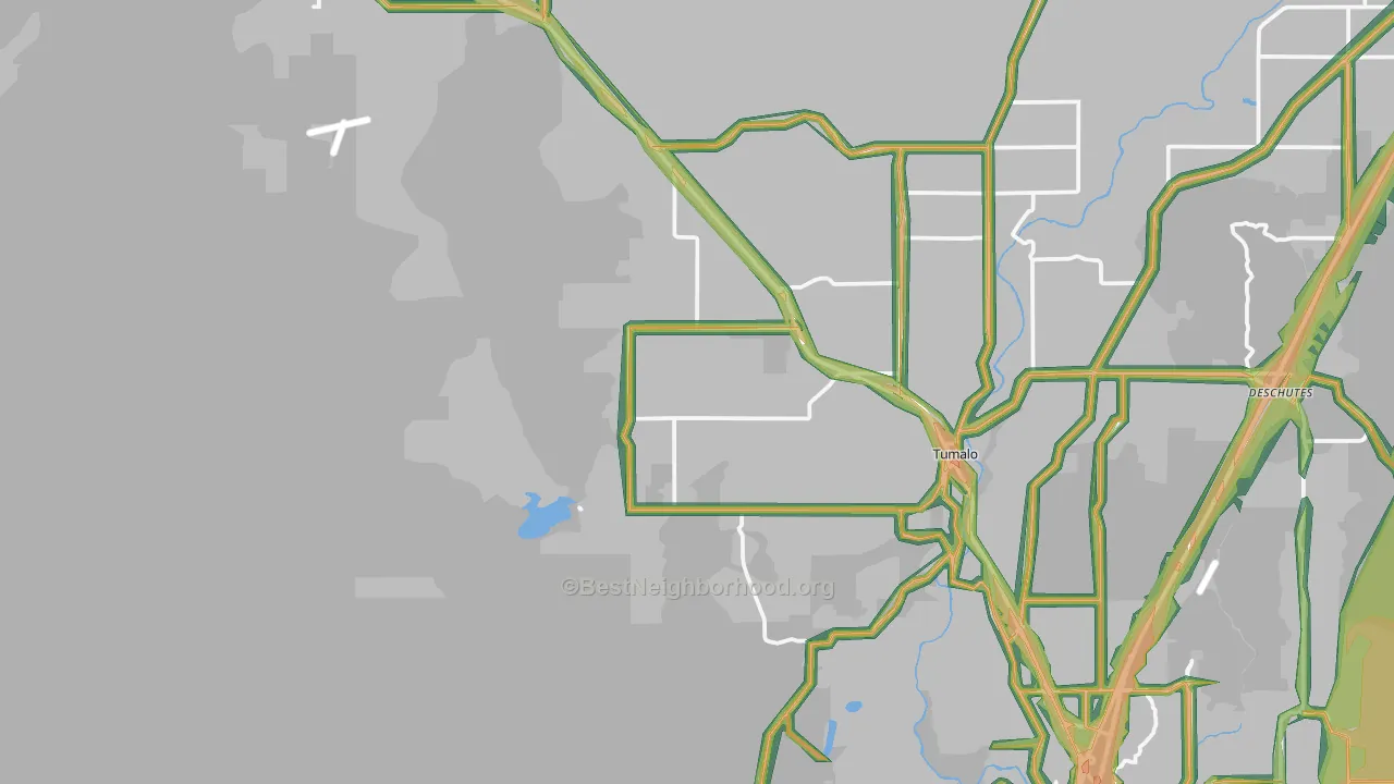 Tumalo, OR Map of Noise Levels in Tumalo