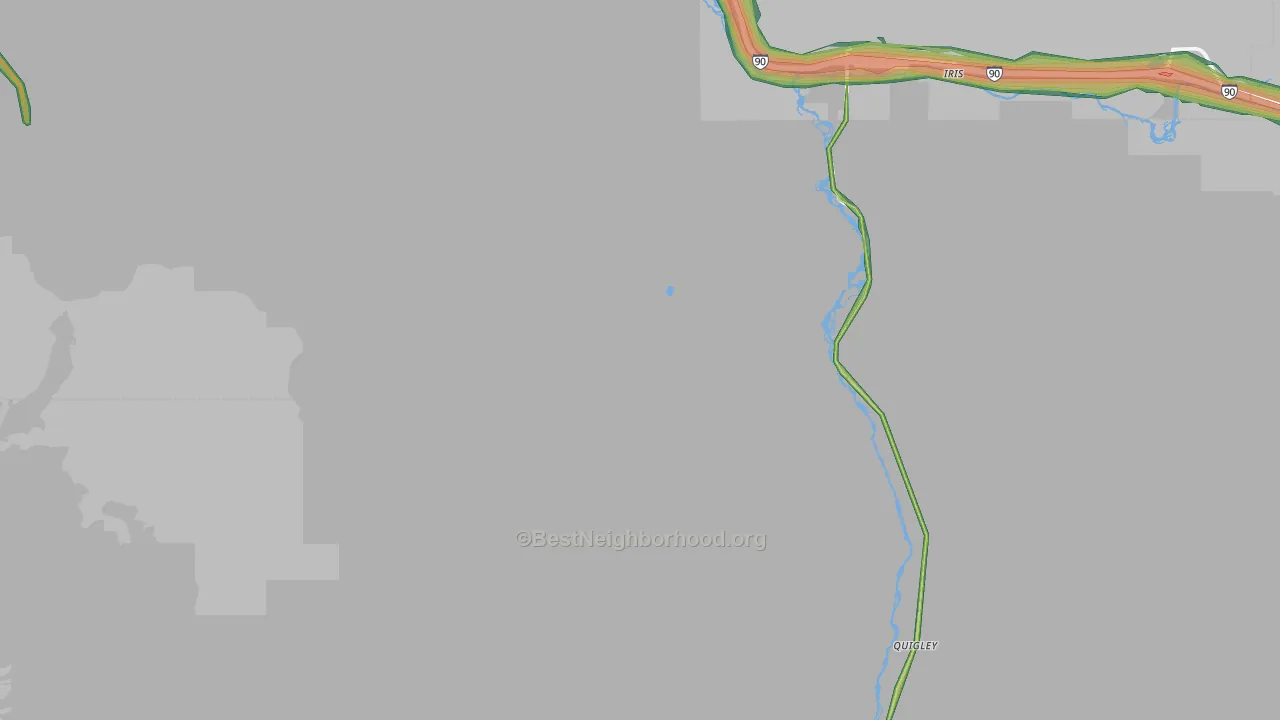 Turah, MT Map of Noise Levels in Turah