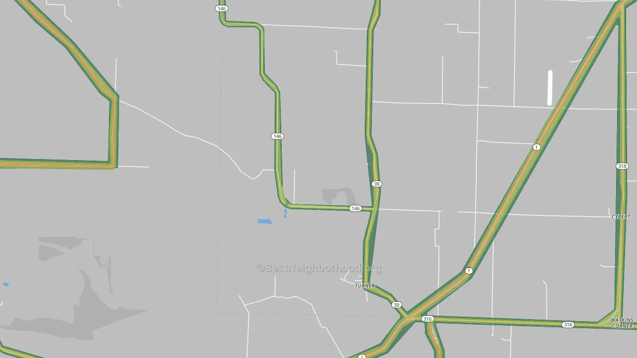 Turner, AR Map of Noise Levels in Turner