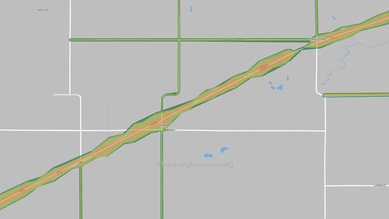 Turon, KS Map of Noise Levels in Turon