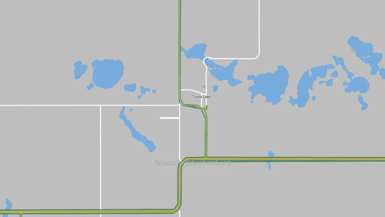 Turtle Lake, ND Map of Noise Levels in Turtle Lake