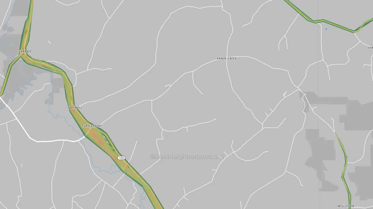 Turtlepoint, PA Map of Noise Levels in Turtlepoint