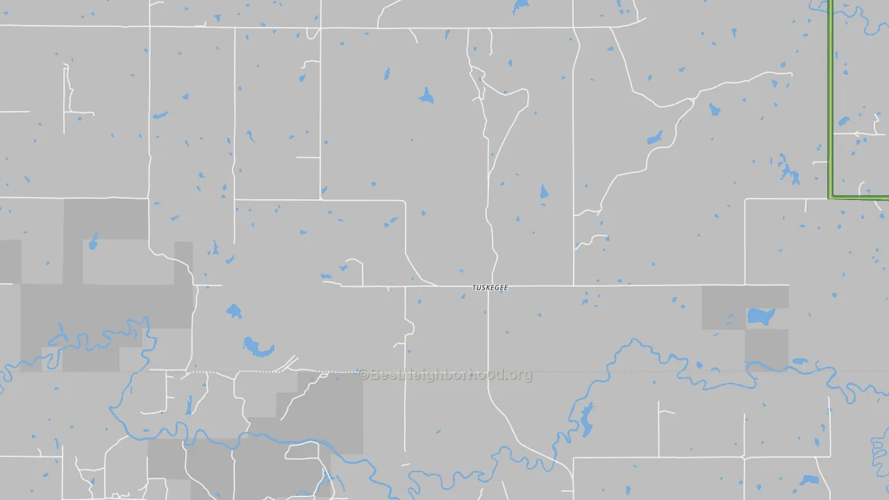 Tuskegee, OK Map of Noise Levels in Tuskegee