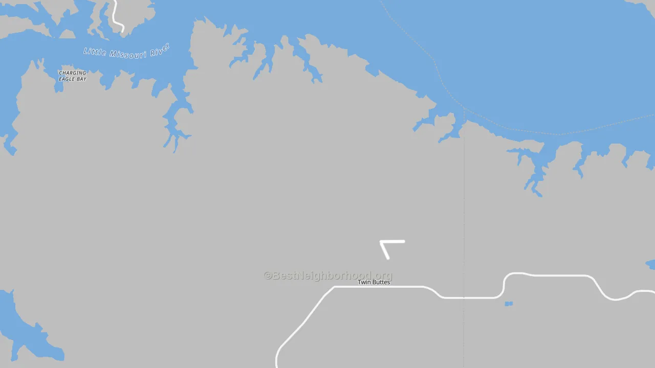 Twin Buttes, ND Map of Noise Levels in Twin Buttes