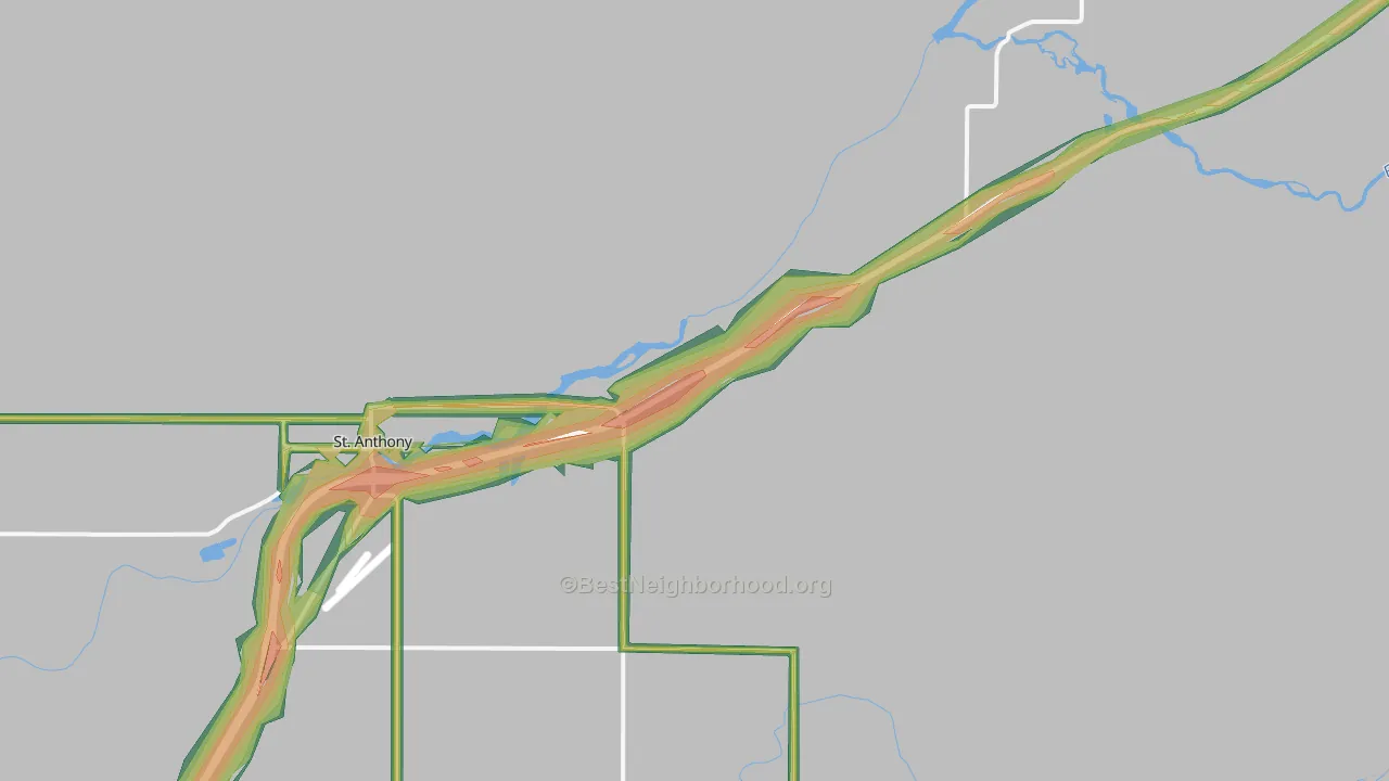 Twin Groves, ID Map of Noise Levels in Twin Groves