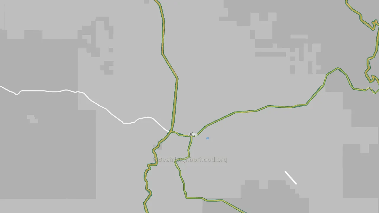 Ukiah, OR Map of Noise Levels in Ukiah
