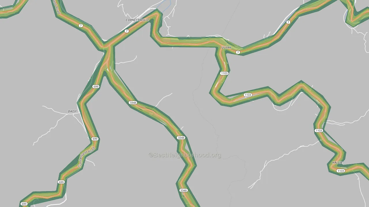 Ulvah, KY Map of Noise Levels in Ulvah