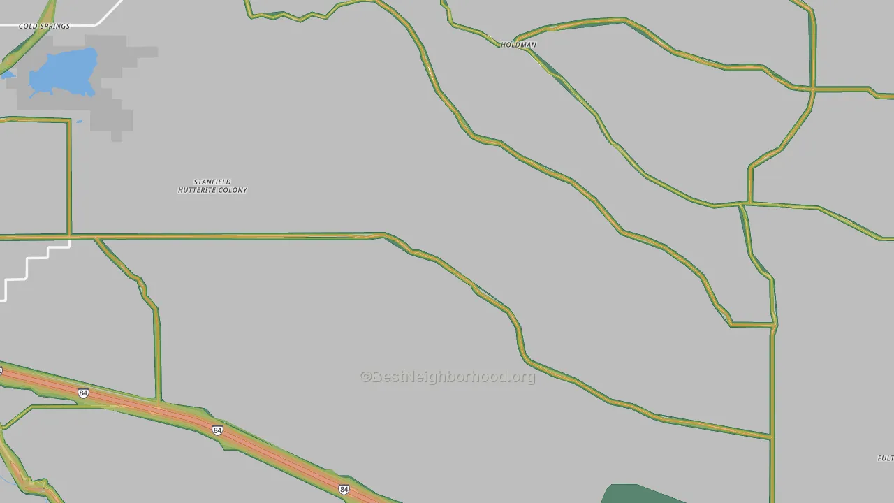 Umatilla County, OR Map of Noise Levels in Umatilla County