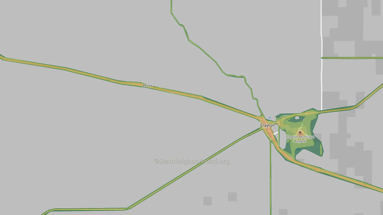 Union County, NM Map of Noise Levels in Union County