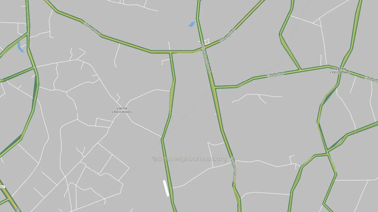 Union Crossroads, SC Map of Noise Levels in Union Crossroads