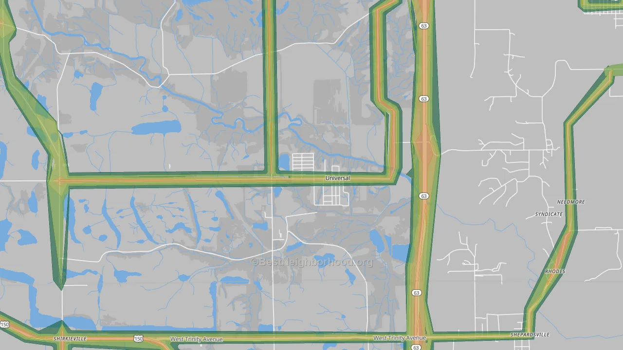 Universal, IN Map of Noise Levels in Universal