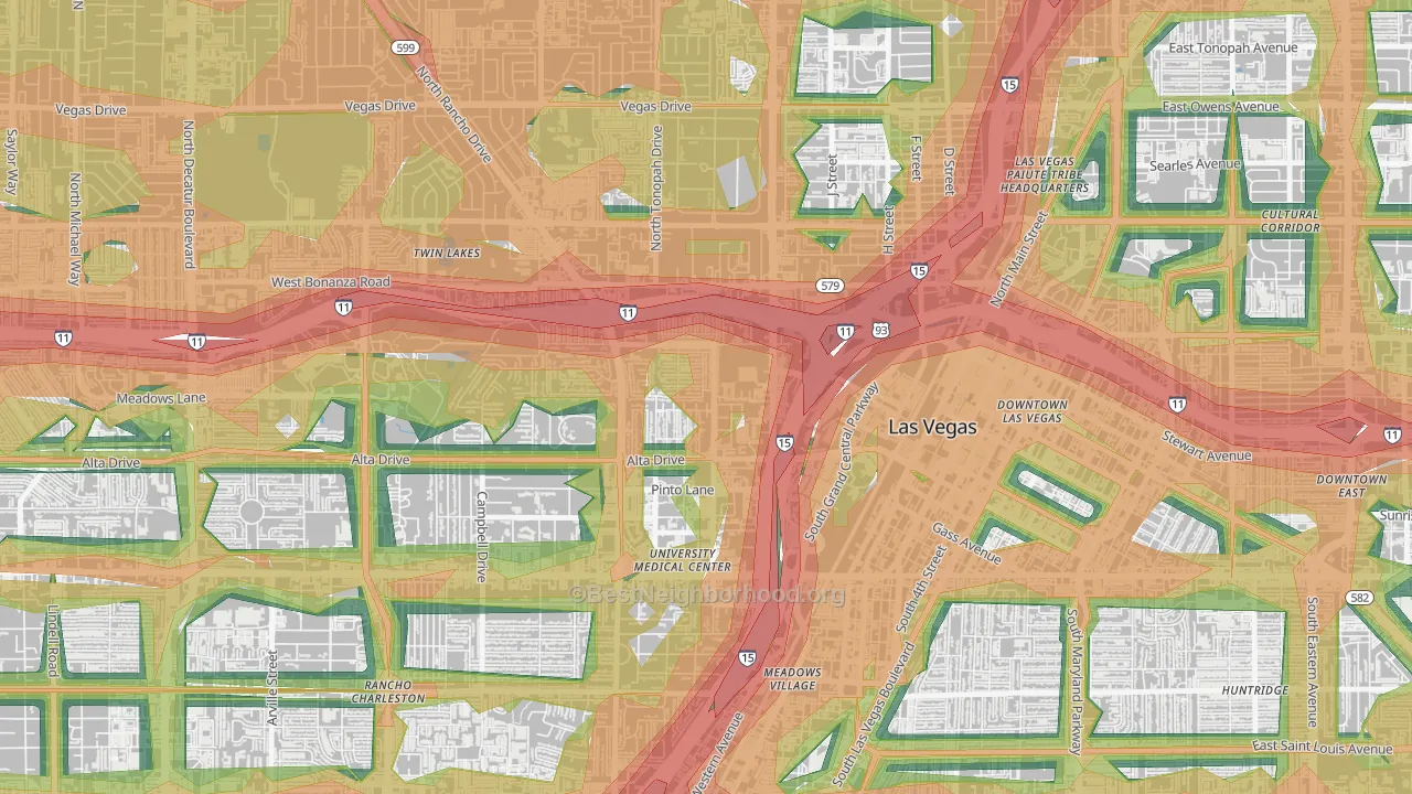 University Medical Center, Las Vegas, NV Map of Noise Levels in University Medical Center