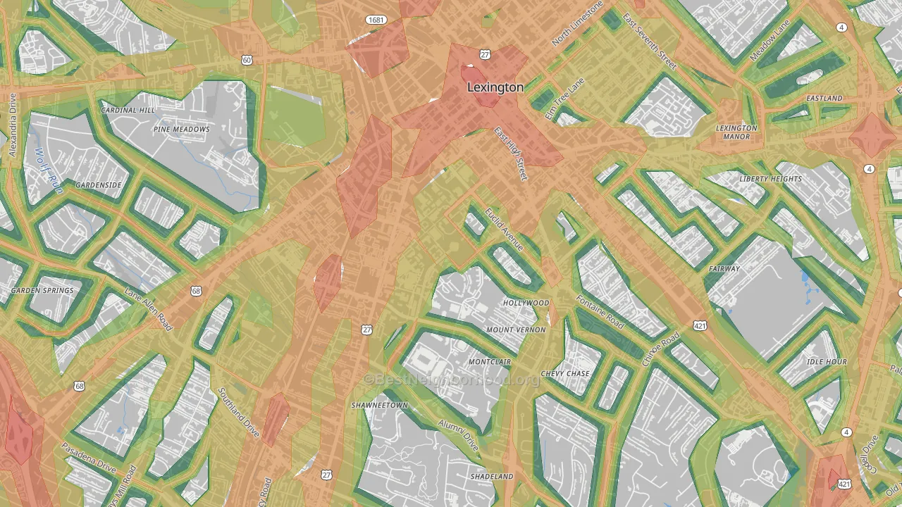 University of Kentucky, Lexington, KY Map of Noise Levels in University of Kentucky