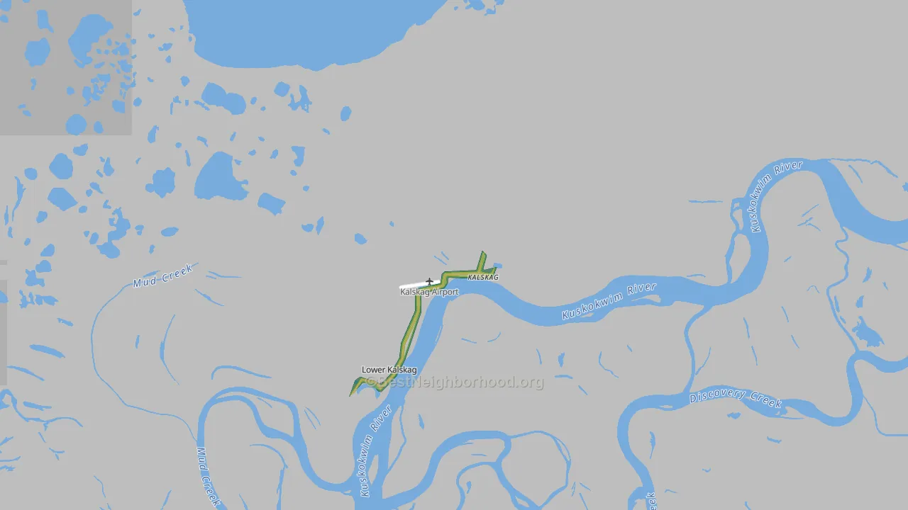 Upper Kalskag, AK Map of Noise Levels in Upper Kalskag