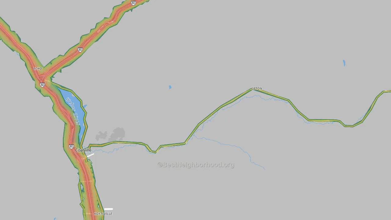 Upton, UT Map of Noise Levels in Upton