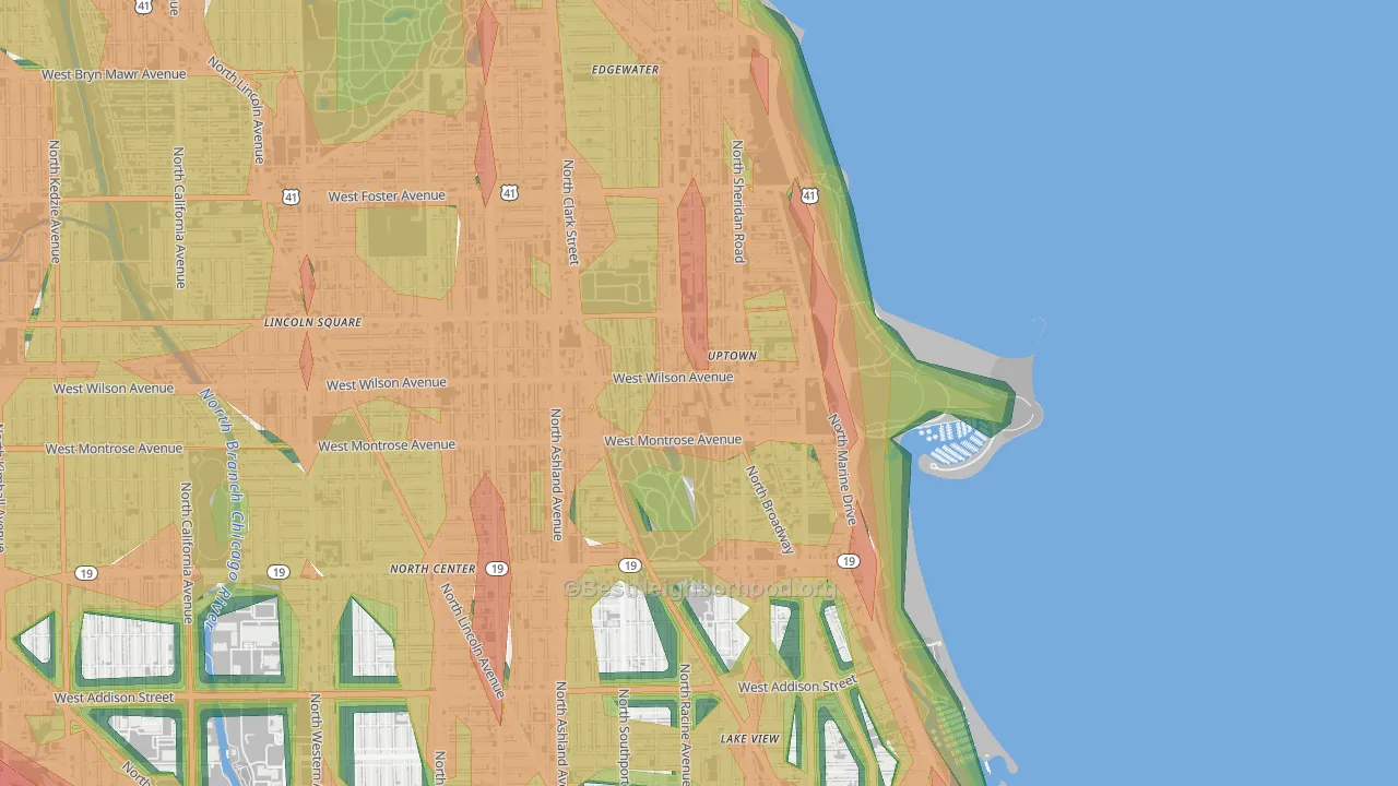 Uptown, Chicago, IL Map of Noise Levels in Uptown