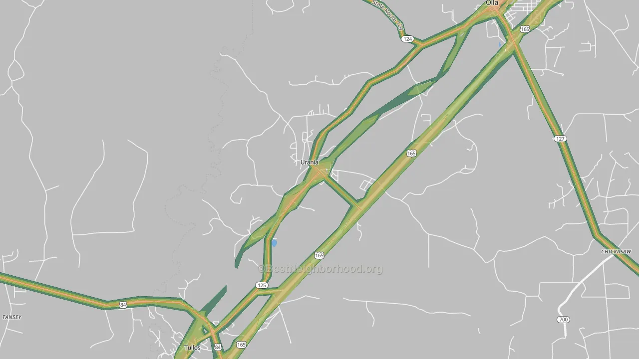 Urania, LA Map of Noise Levels in Urania