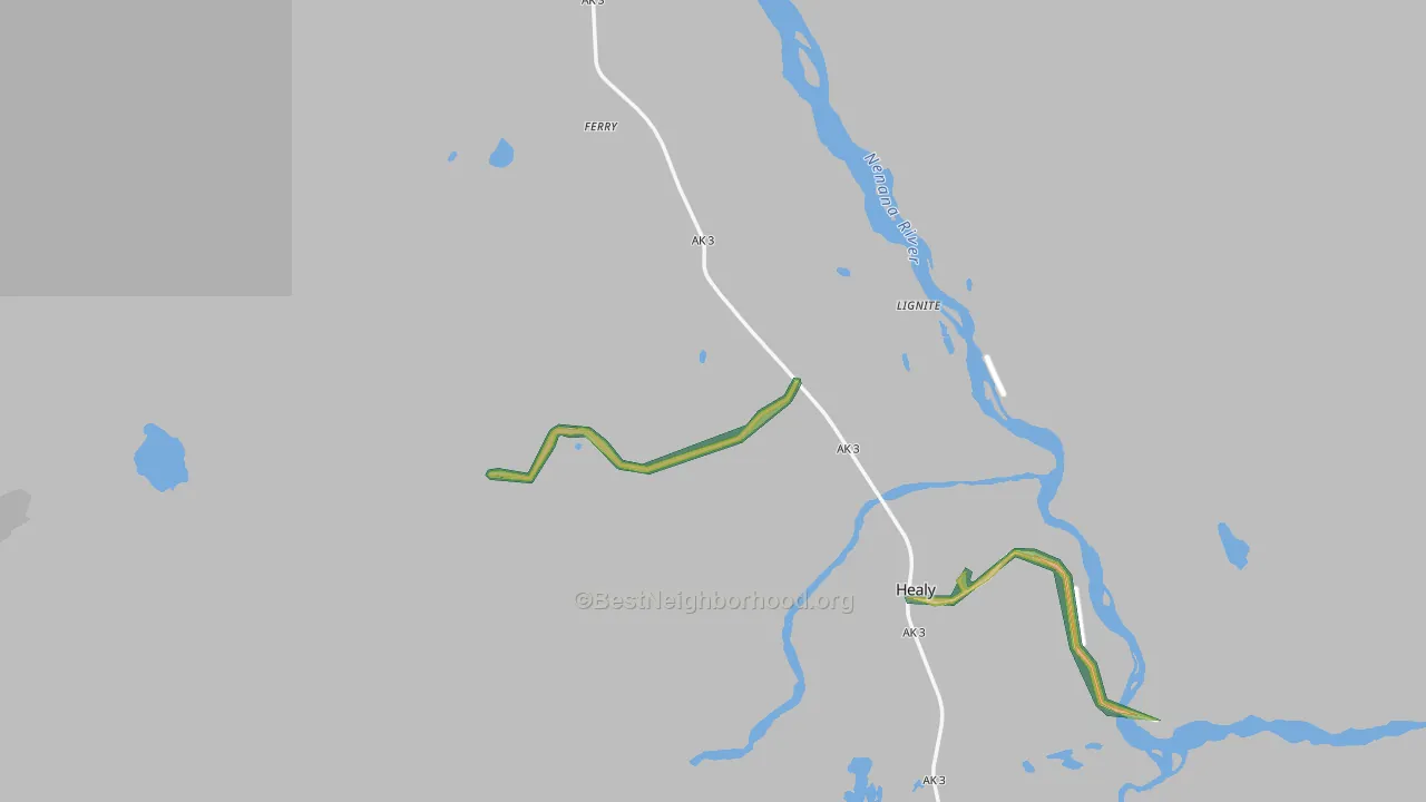 Usibelli, AK Map of Noise Levels in Usibelli