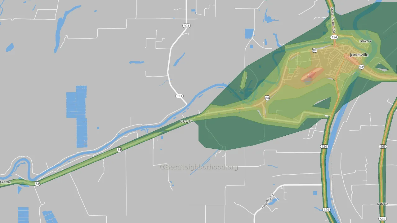 Utility, LA Map of Noise Levels in Utility