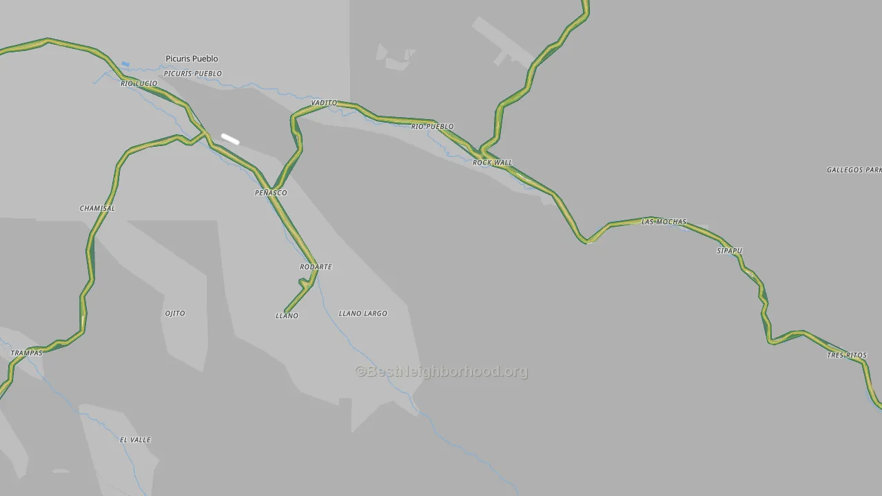 Vadito, NM Map of Noise Levels in Vadito