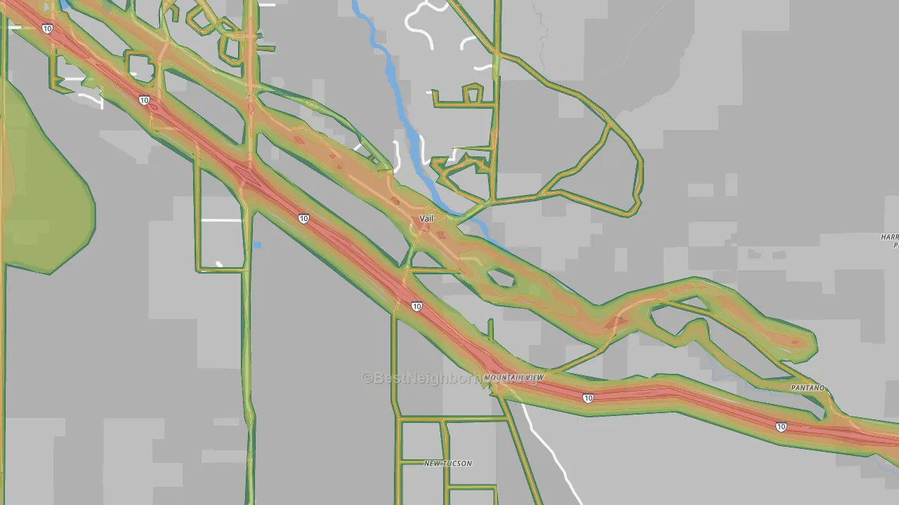Vail, AZ Map of Noise Levels in Vail
