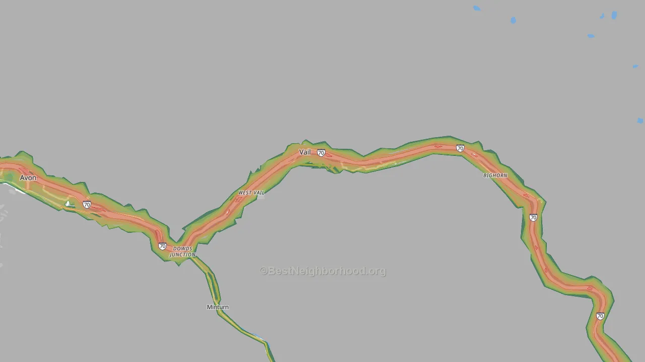 Vail, CO Map of Noise Levels in Vail