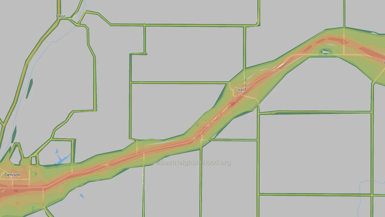 Vail, IA Map of Noise Levels in Vail