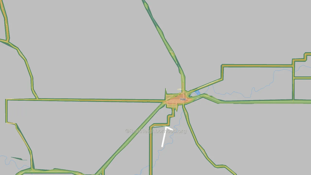 Vale, OR Map of Noise Levels in Vale