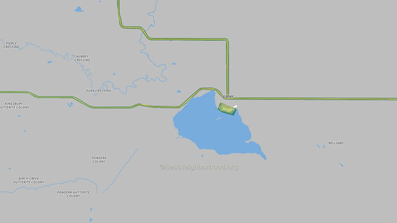 Valier, MT Map of Noise Levels in Valier