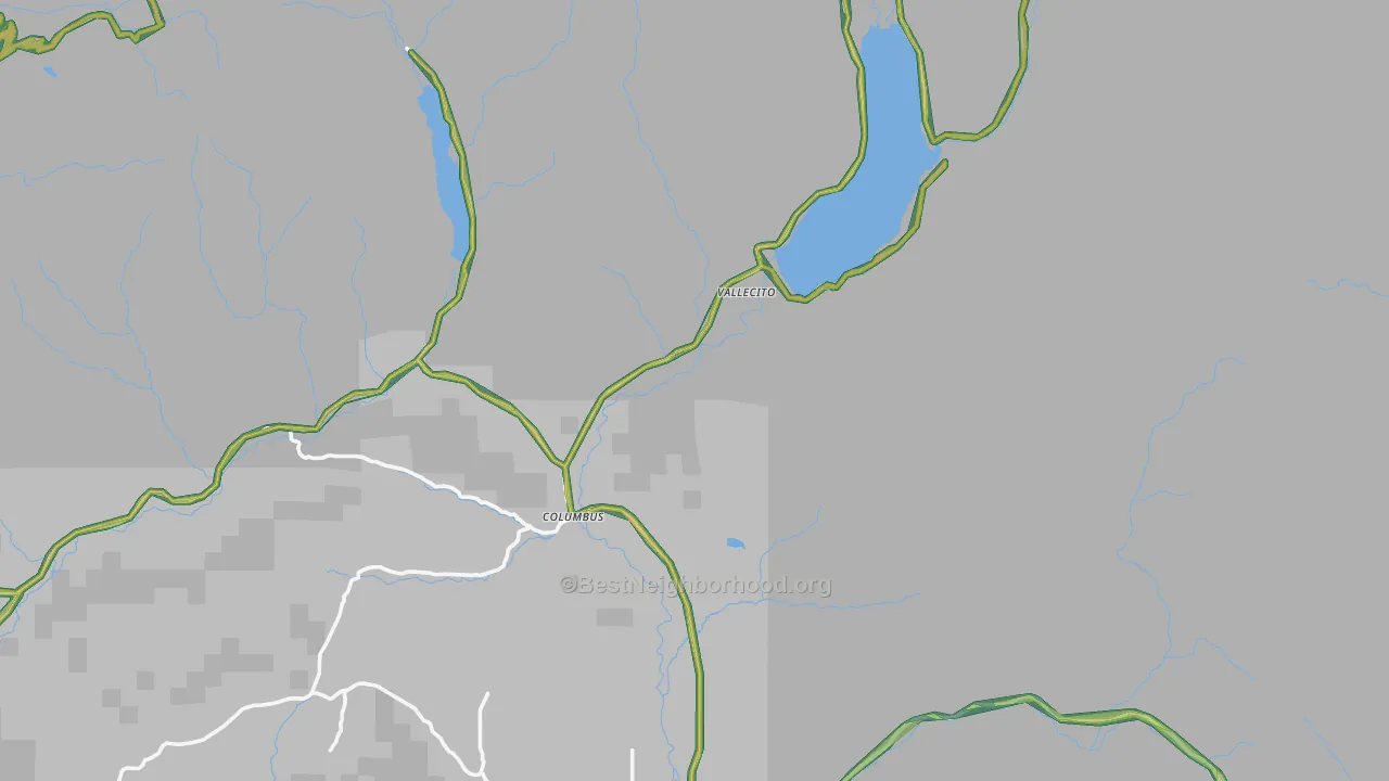 Vallecito, CO Map of Noise Levels in Vallecito