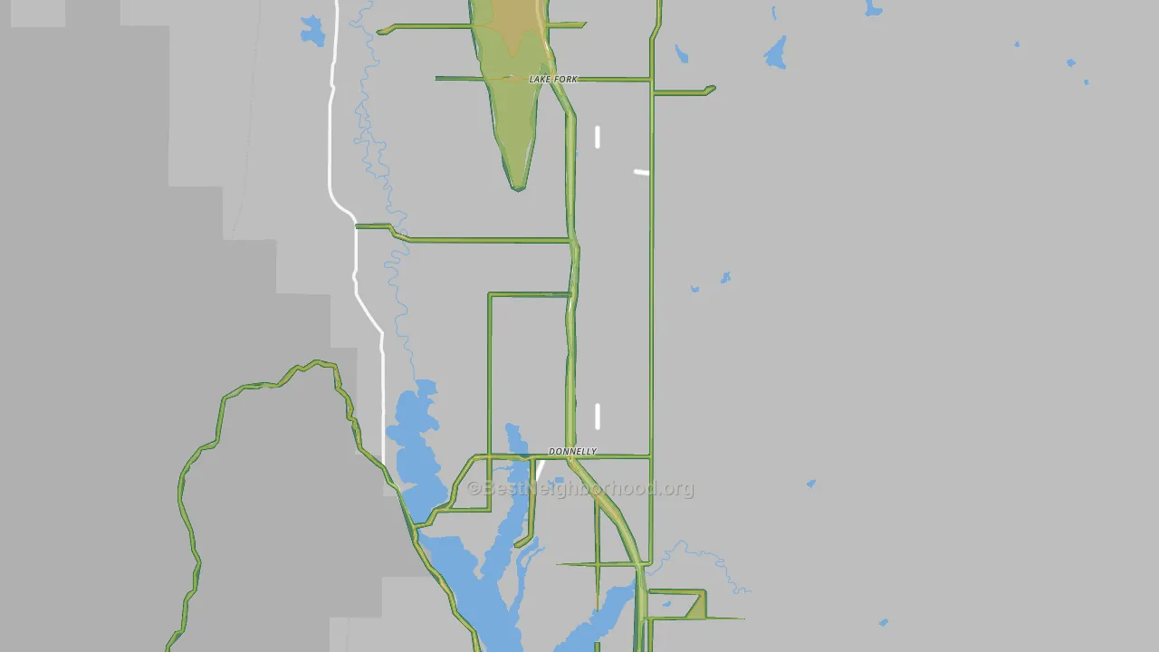 Valley County, ID Map of Noise Levels in Valley County