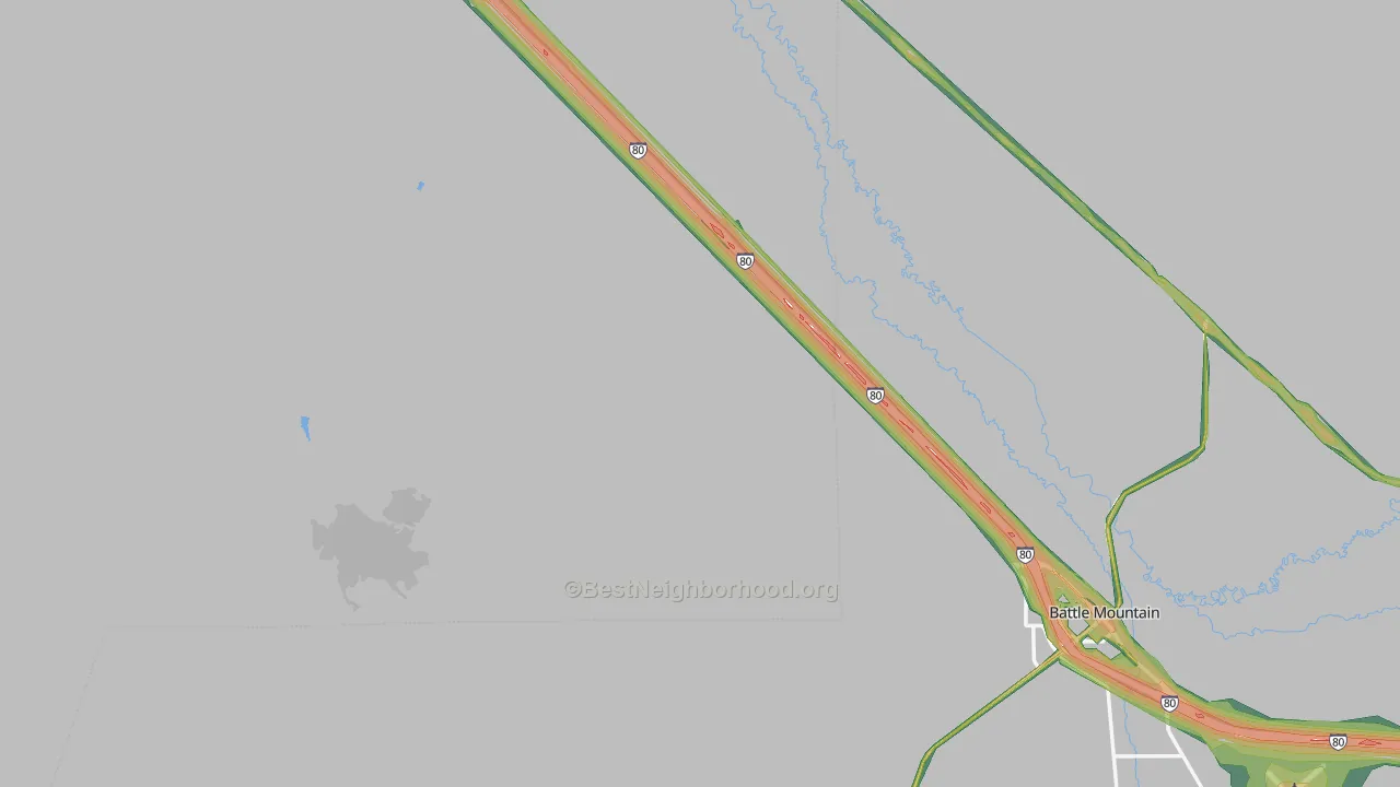 Valmy, NV Map of Noise Levels in Valmy