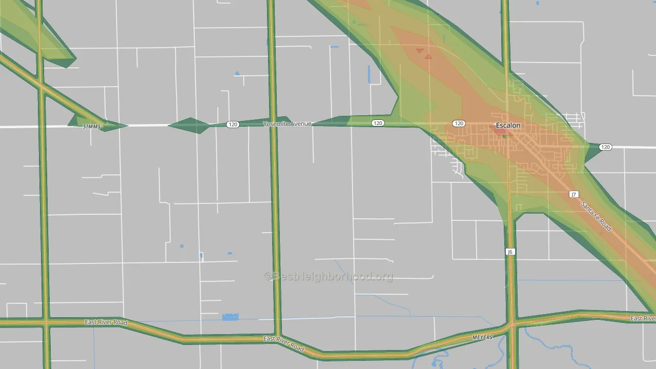Van Allen, CA Map of Noise Levels in Van Allen