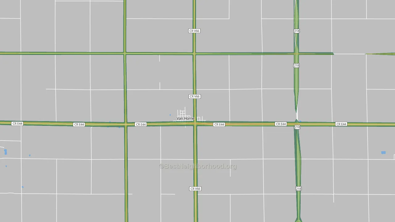 Van Horne, IA Map of Noise Levels in Van Horne