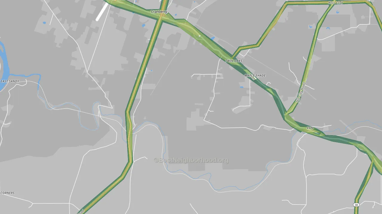 Van, PA Map of Noise Levels in Van