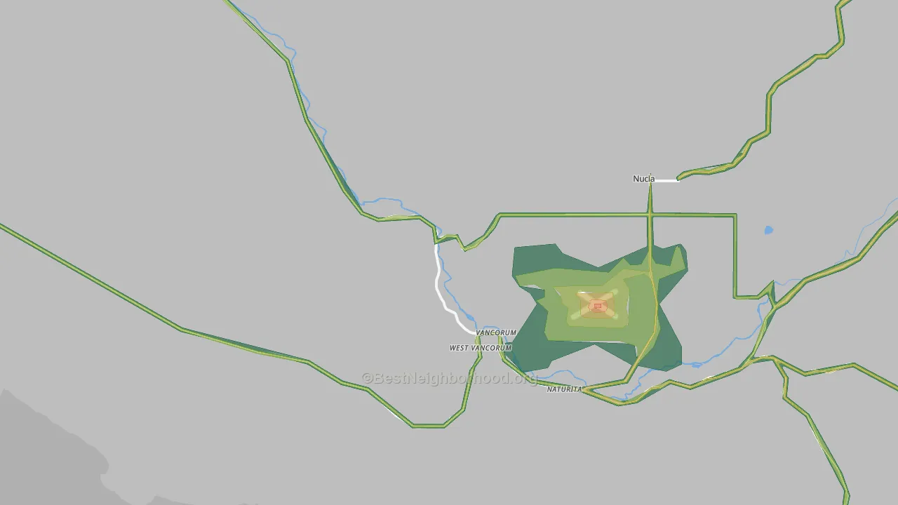 Vancorum, CO Map of Noise Levels in Vancorum