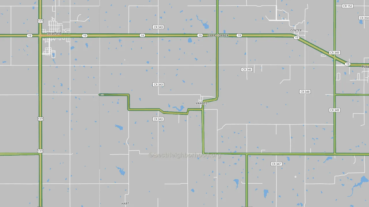 Vanoss, OK Map of Noise Levels in Vanoss