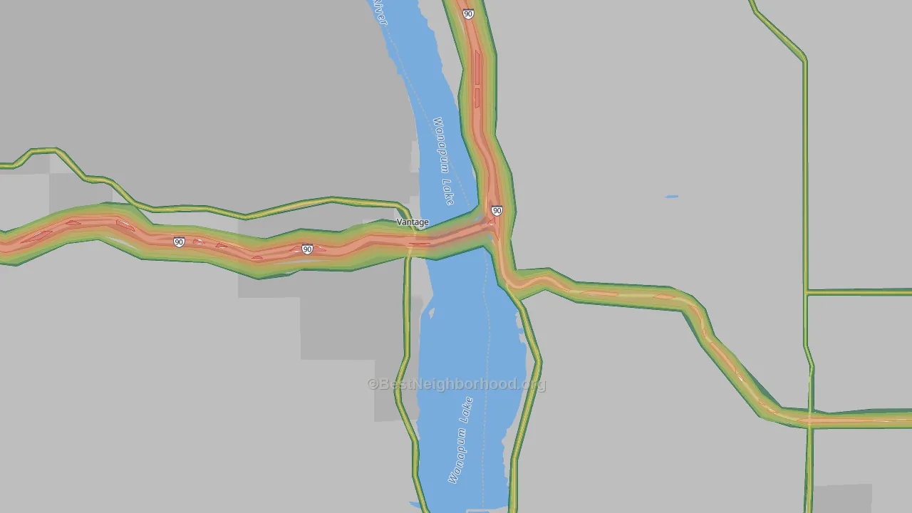 Vantage, WA Map of Noise Levels in Vantage
