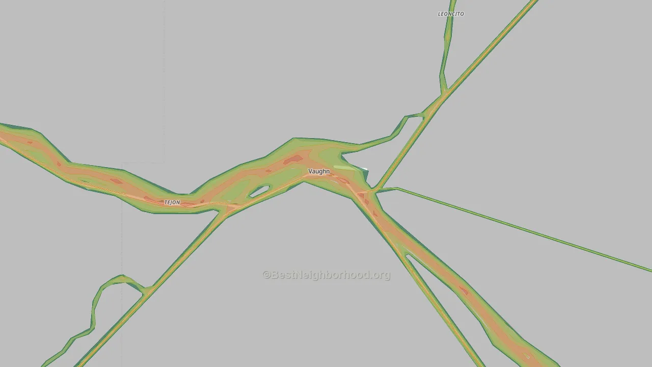 Vaughn, NM Map of Noise Levels in Vaughn