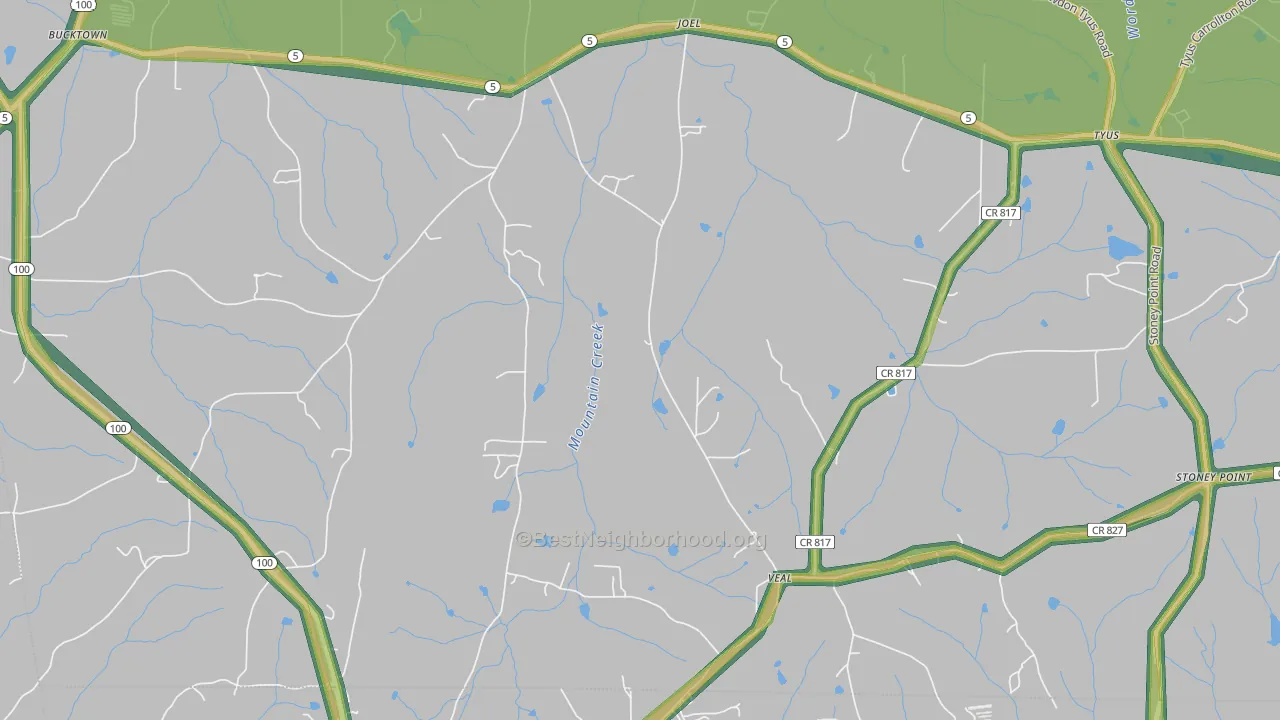 Veal, GA Map of Noise Levels in Veal