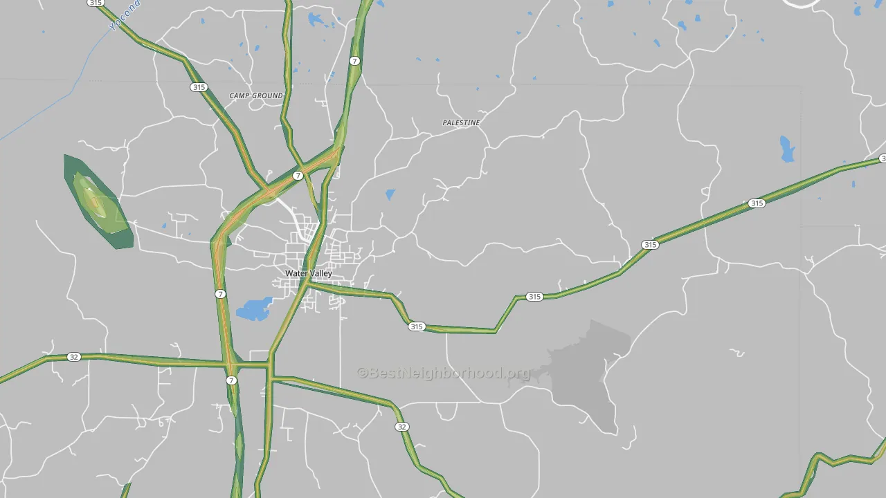 Velma, MS Map of Noise Levels in Velma