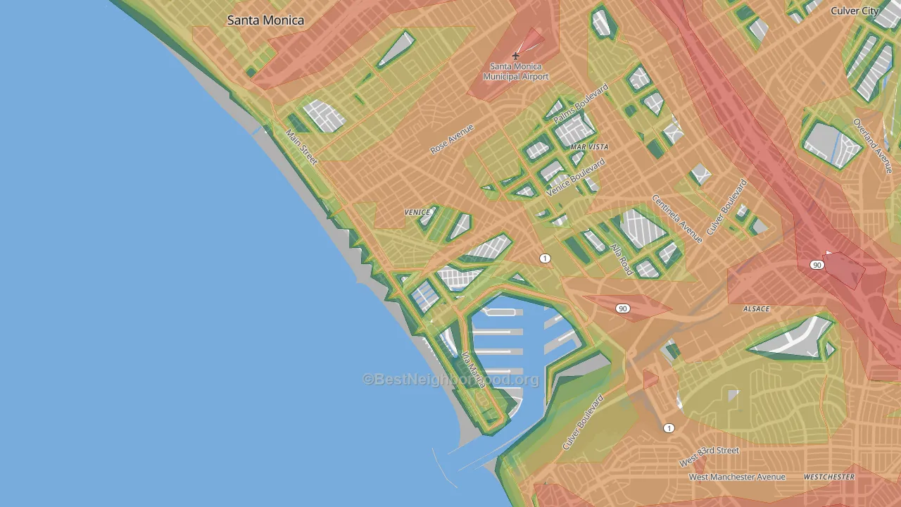 Venice, CA Map of Noise Levels in Venice