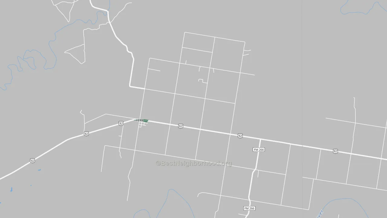 Vera, TX Map of Noise Levels in Vera