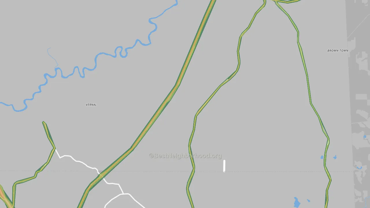 Vernal, MS Map of Noise Levels in Vernal
