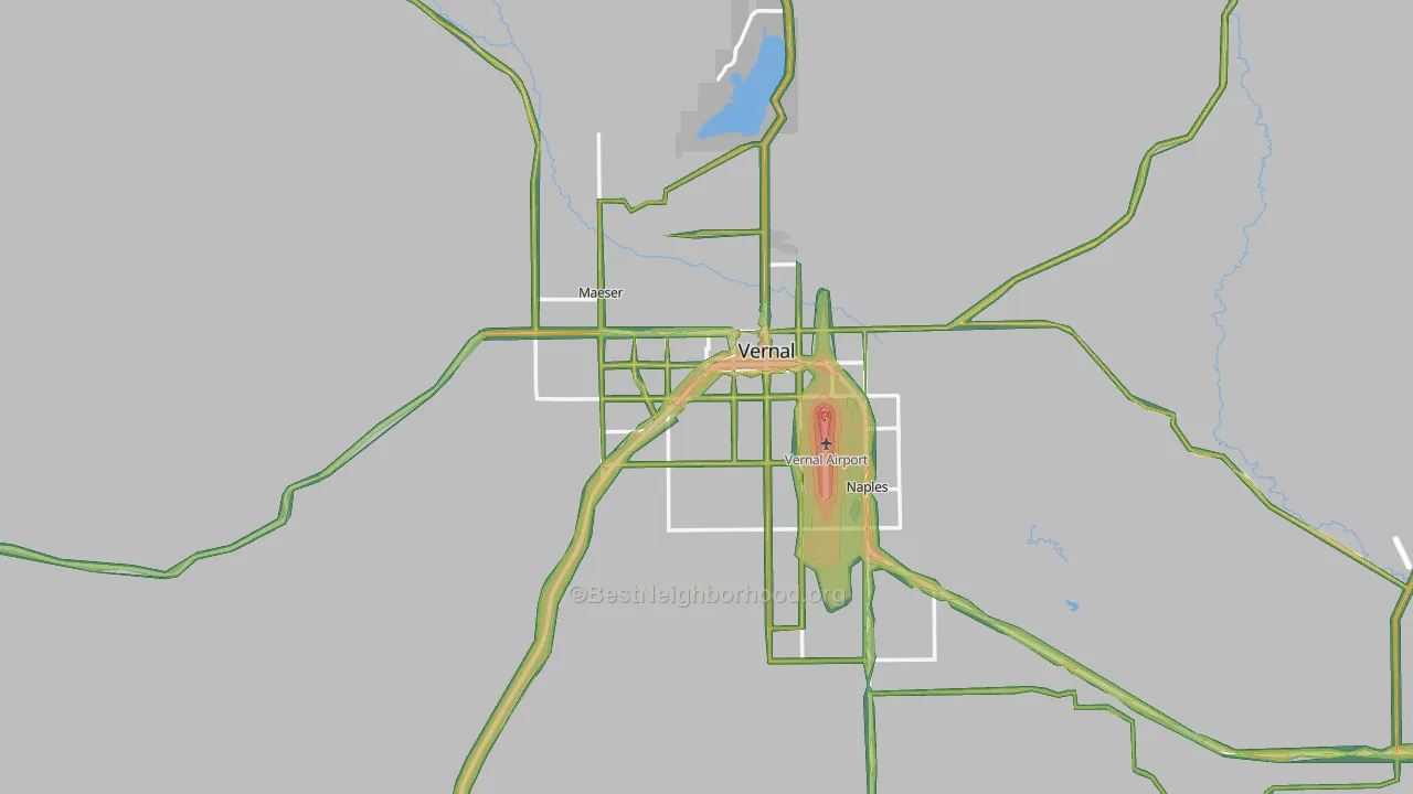 Vernal, UT Map of Noise Levels in Vernal